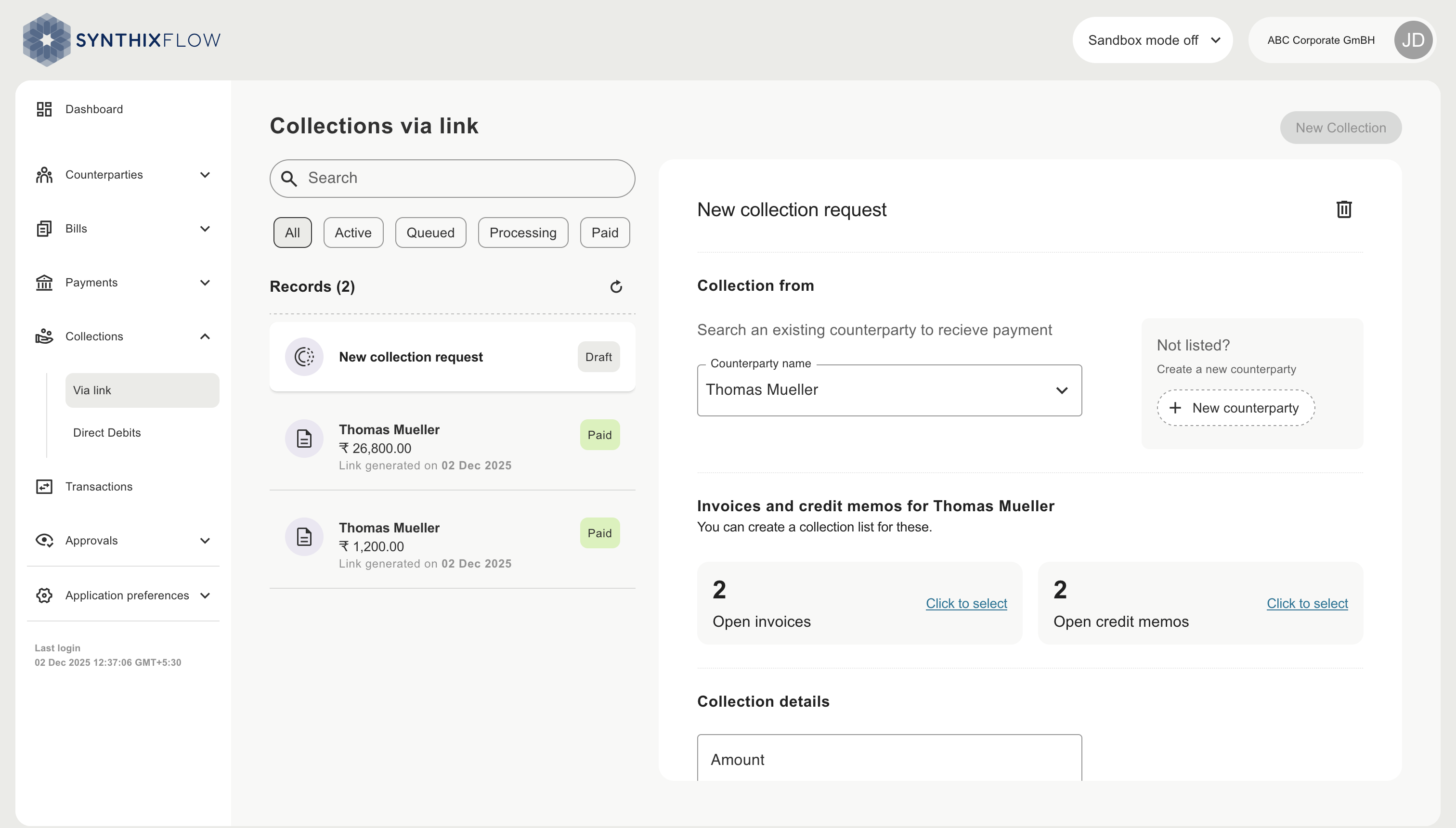 Choose invoices