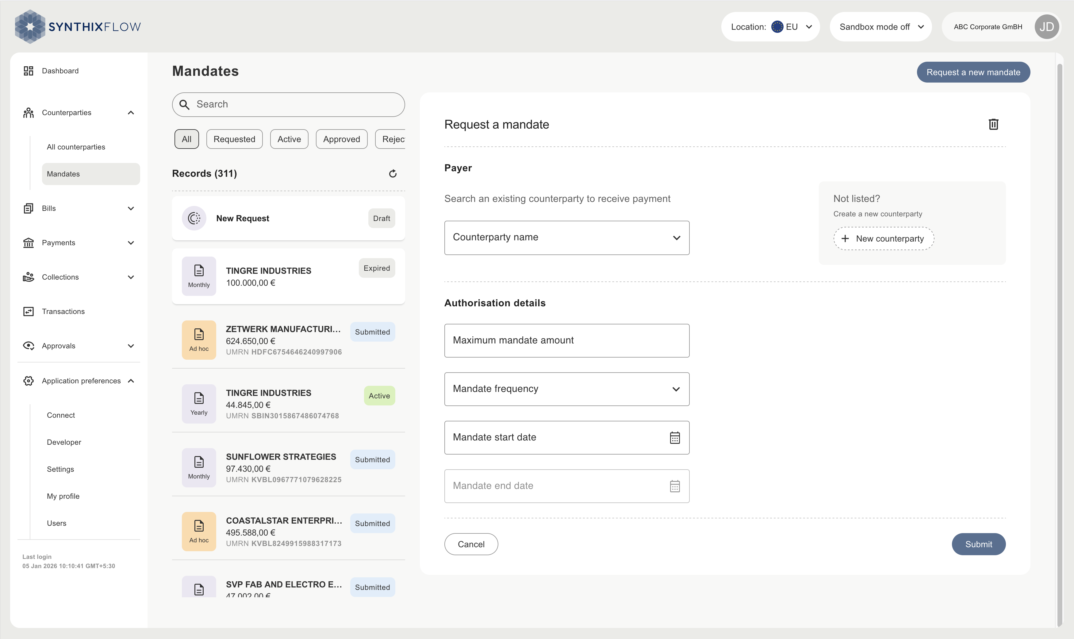 Create a request