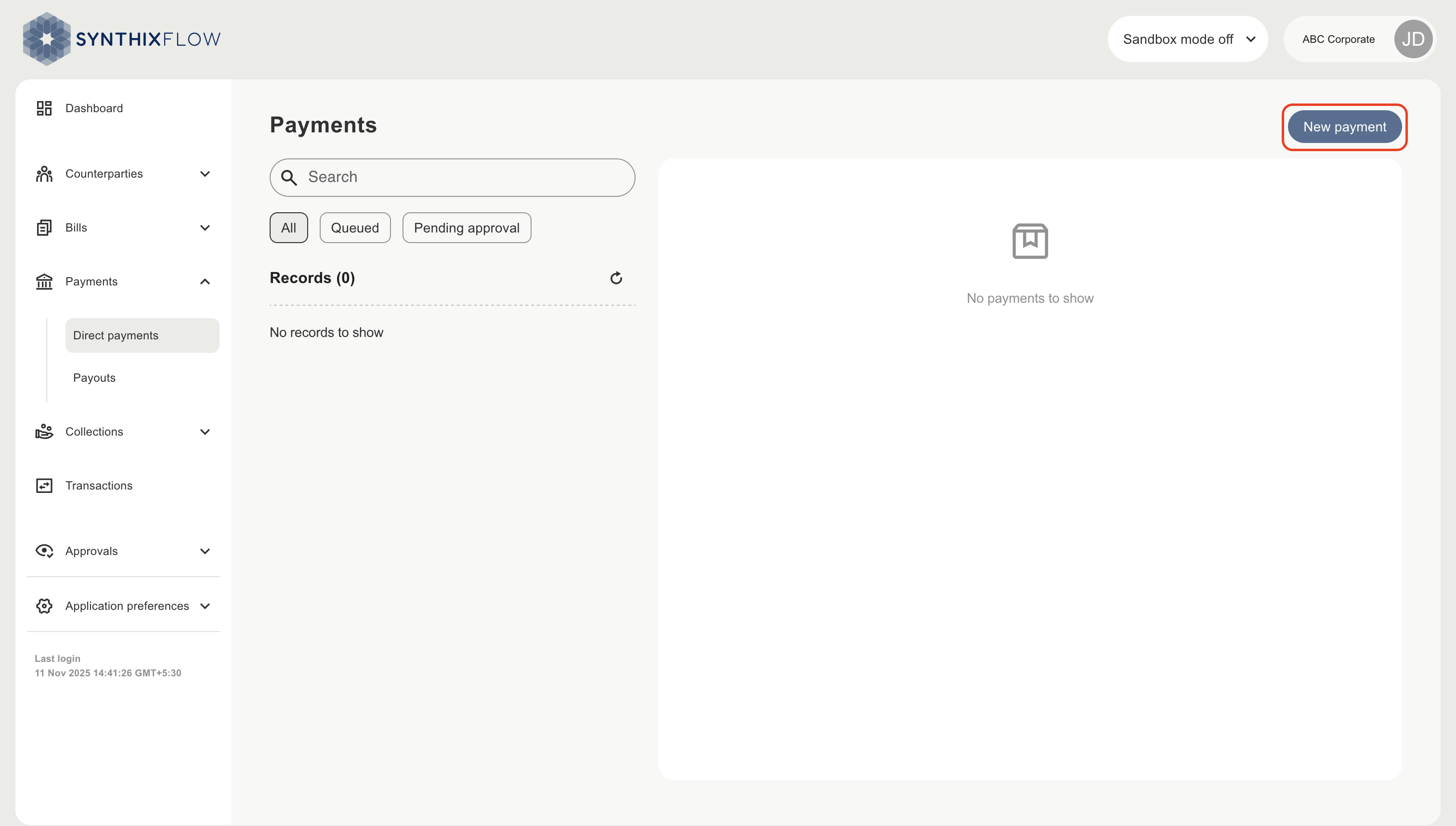 Create a payment