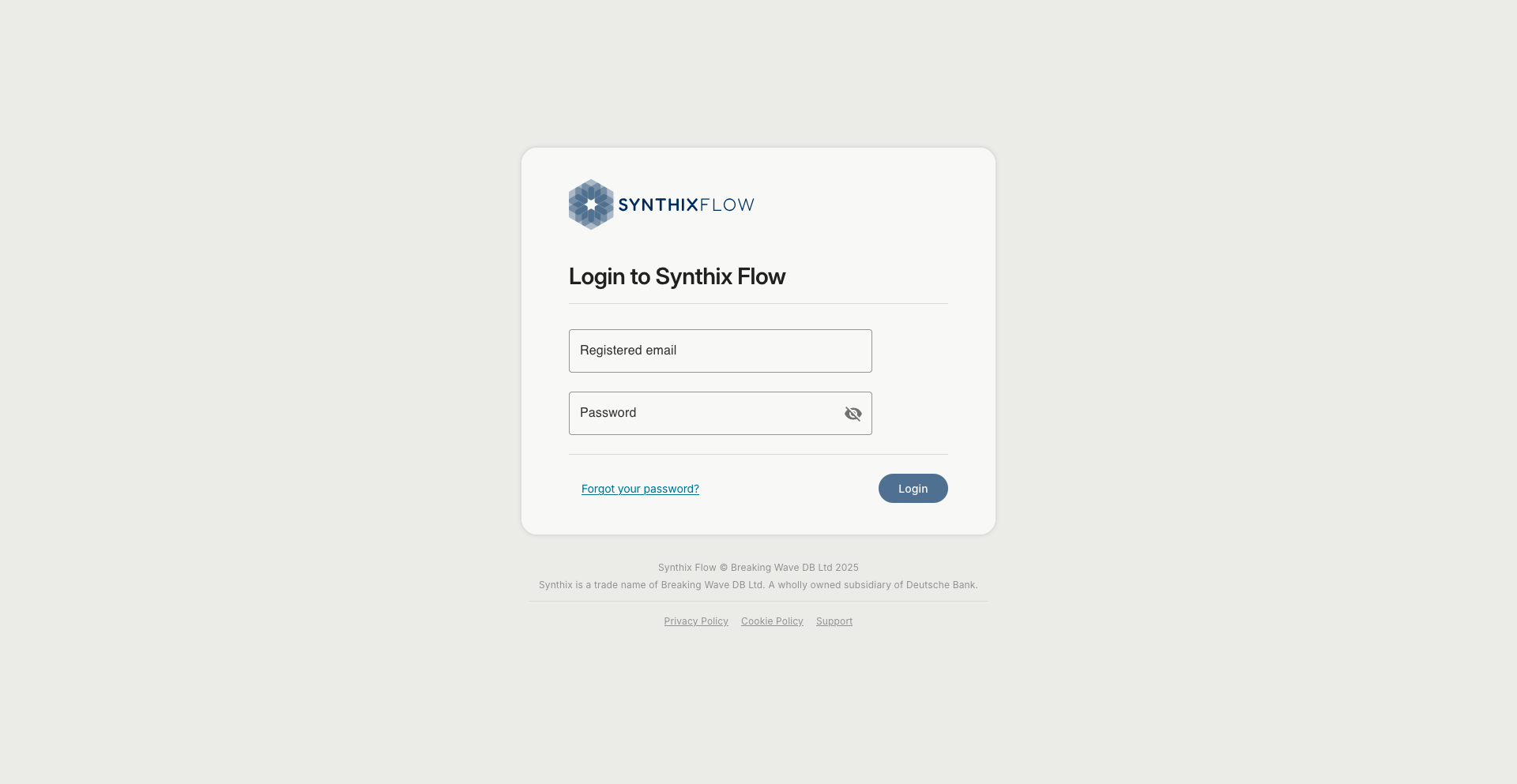Login Synthix Flow