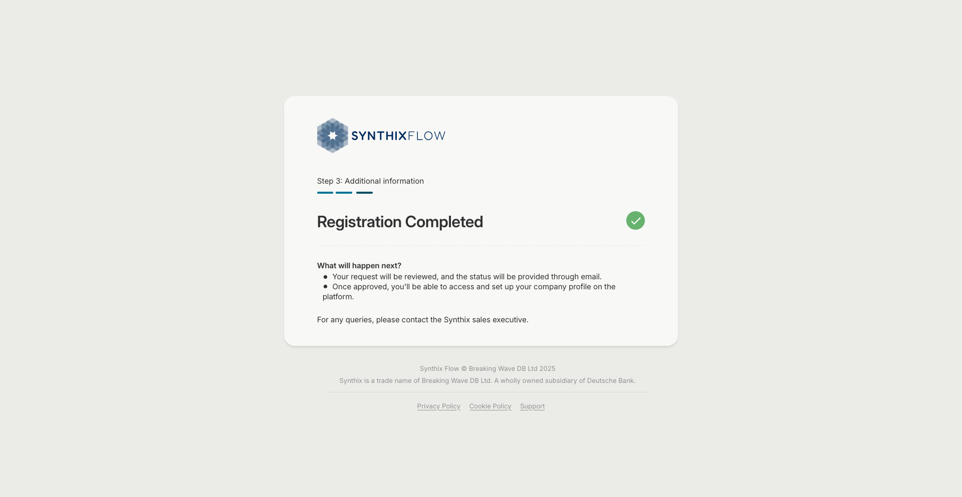 Onboarding complete