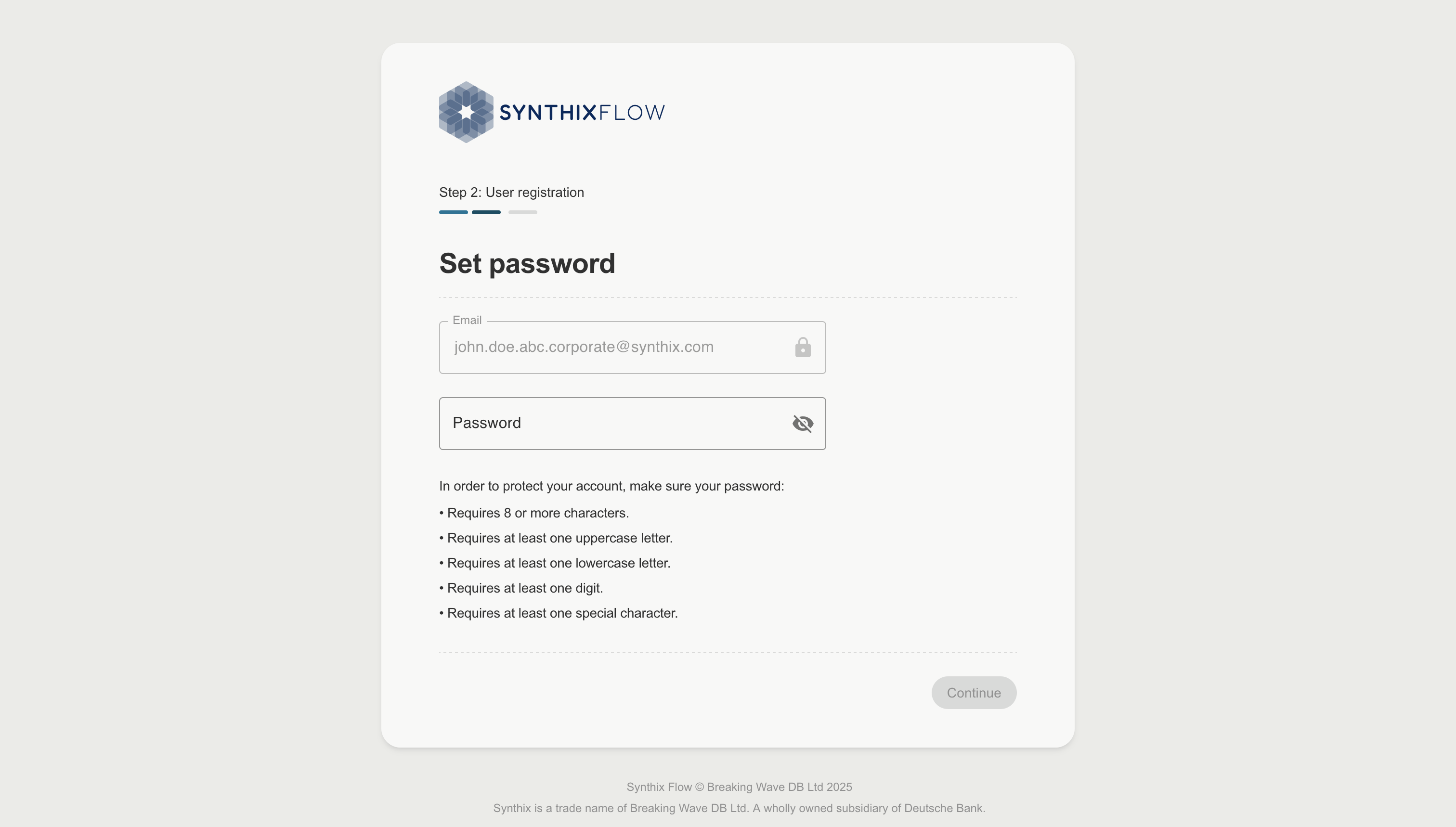 PAU 1 set password