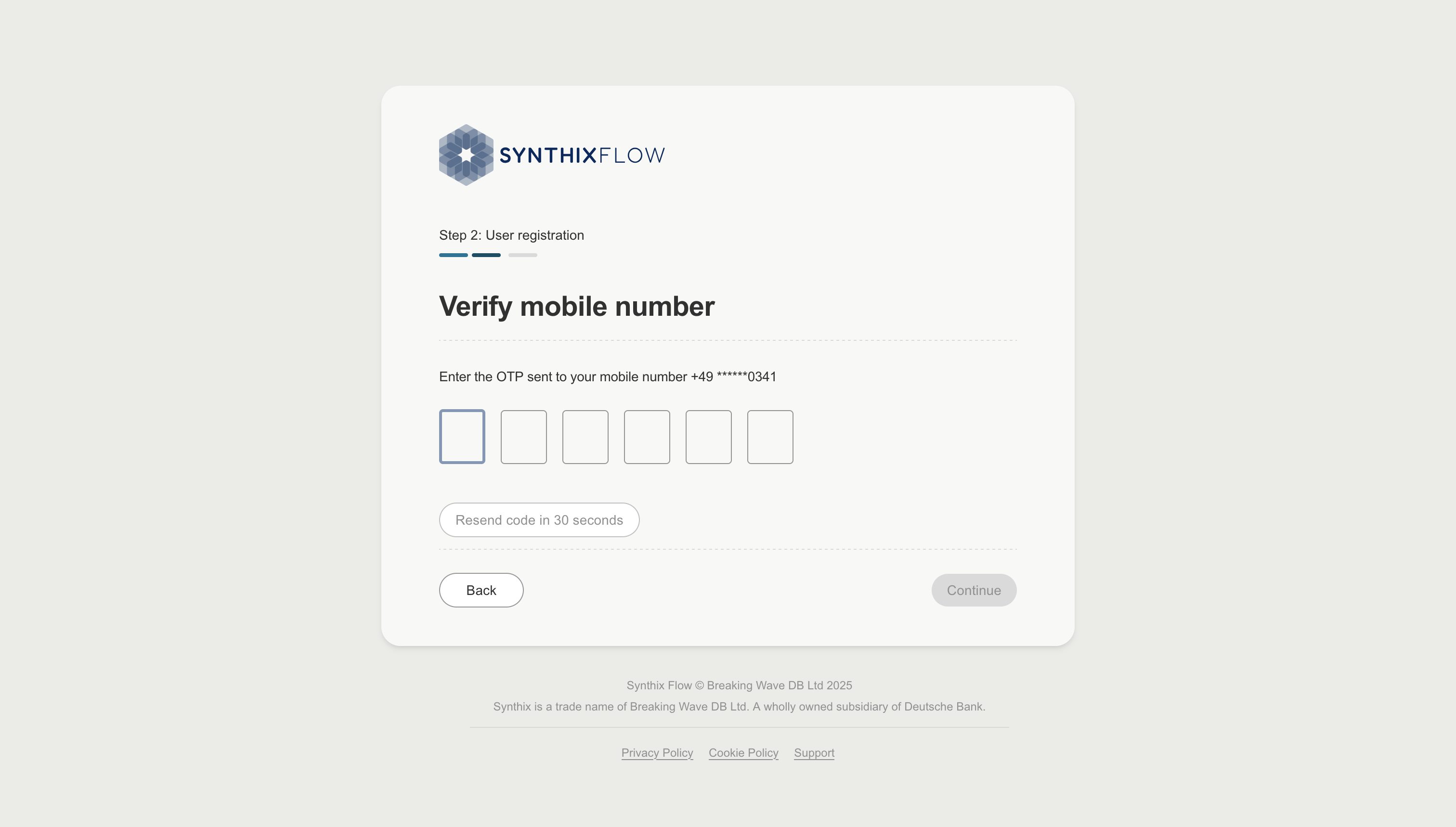 PAU 1 verify phone number otp