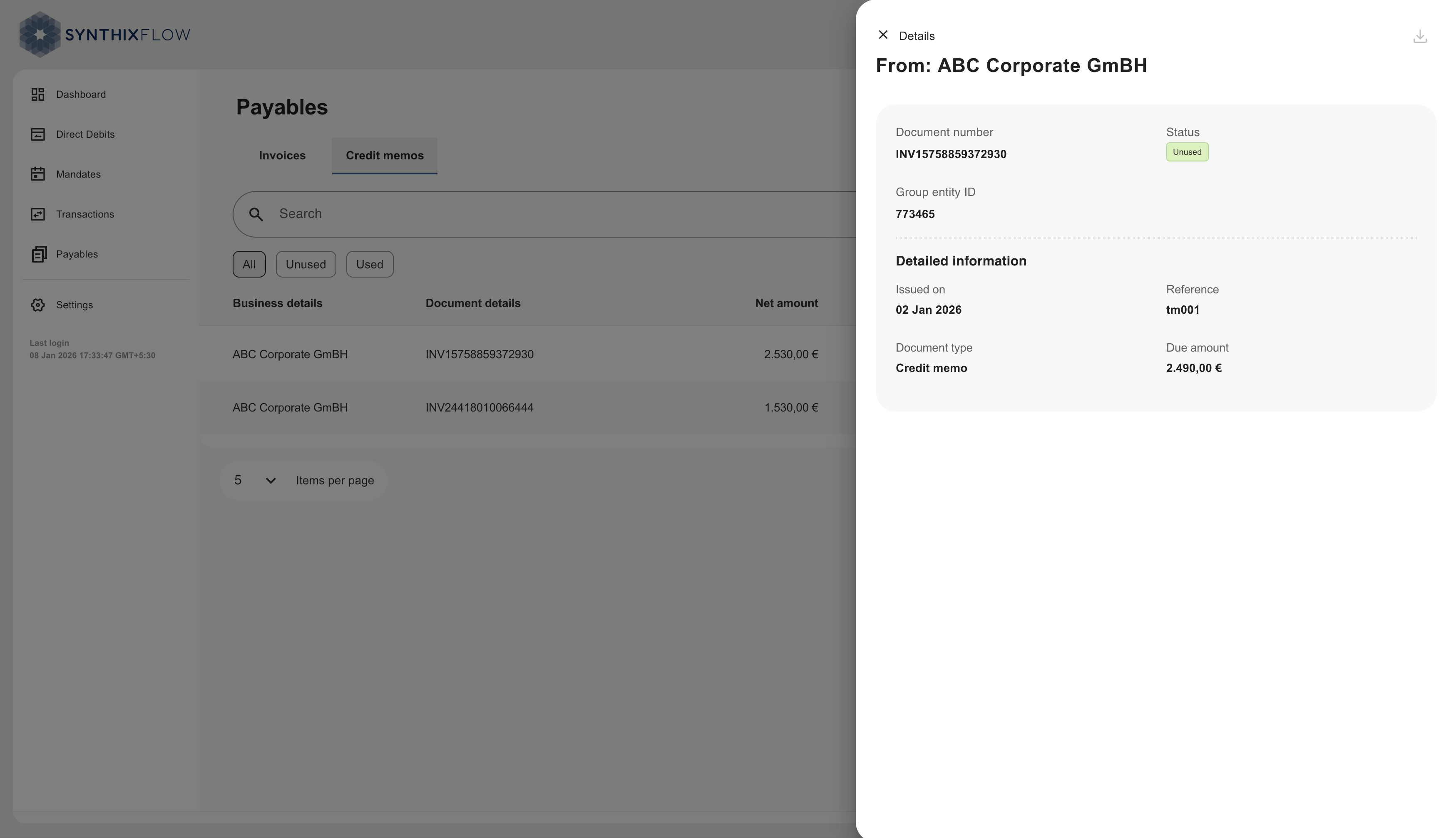 Invoice Deetail