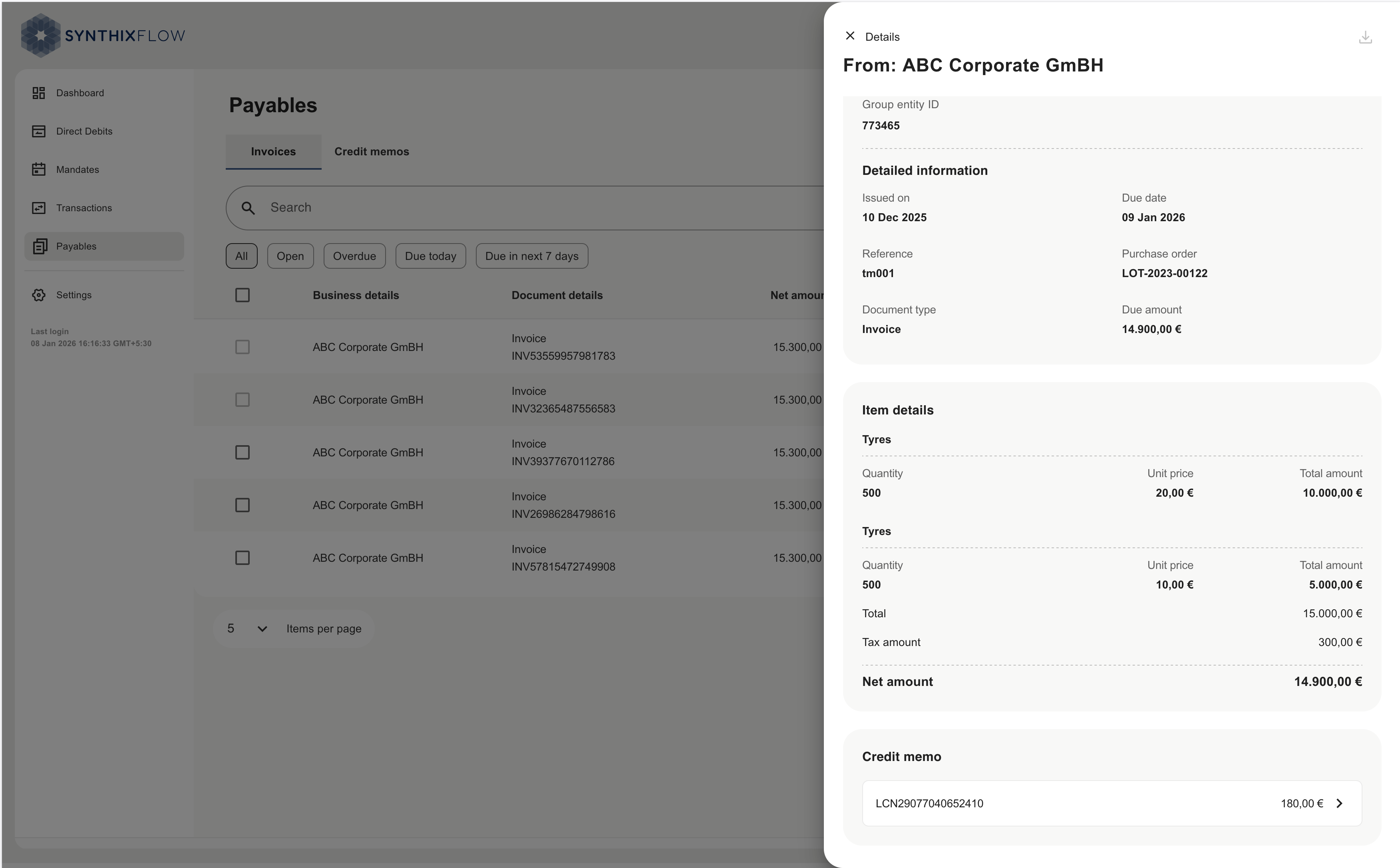 Invoice Deetail