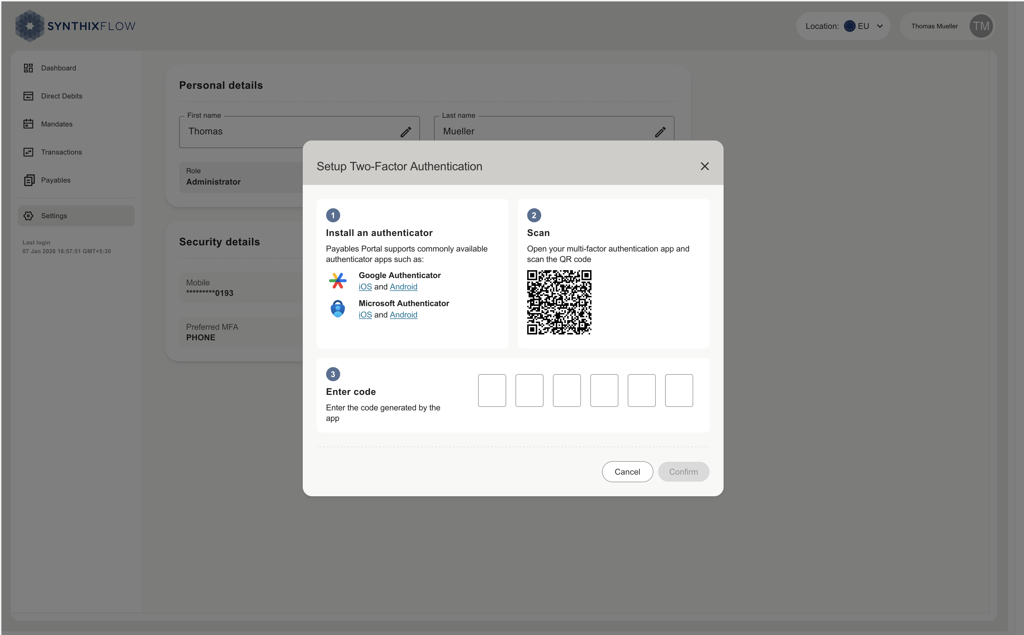Setup Authenicator